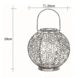 bmf-versand Solarleuchte Garten Laterne 2er Set Rund Solarlampe Außen Außenleuchte Solar