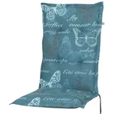 Auflage Hochlehner Bali 2388 blau/petrol Schmetterlinge 120x49x8 cm KETTtex