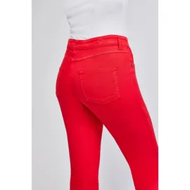 wonderjeans 7/8-Jeans WONDERJEANS, Damen, Gr. 38, Länge 26, rot, Denim/Jeans, Obermaterial: 88% Baumwolle, 10% Polyester, 2% Elasthan, straight fit 7/8-Länge, Jeans, Figurschmeichelnder WonderStretch