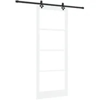 vidaXL Schiebetür ORKDAL Weiß und Schwarz 93 x 232 cm 3332208