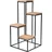Spetebo Blumentopfhalterung 4 Etagen 67 x 34 x 34 cm Schwarz