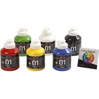 Creativ Company A-Color - Acrylic Paint - - 6 x 500 ml (Mehrfarbig,