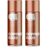 COSMOS LAC Sprühlack Sprühdose - 400ml - Sprühfarbe für den DIY-Bereich, geeignet für alle Oberflächen - Lackspray (2, Kupfer)