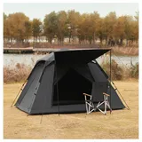 ZIROXI Pop Up Zelt für 3-4 Personen, 5000 mm Wasserdicht,Insektensicher,Sonnensicher 4 Mann Zelt Ventilationssystem,Wetterfest 3 Mann Zelt Wasserdicht für Camping (4 Personen)