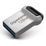 Gigastone Z90 128GB USB 3.1 Flash-Laufwerk, Mini Fit Metall Wasserdicht Kompakt Pen Drive, Zuverlässige Leistung Thumb Drive, USB 2.0 / USB 3.0 Schnittstelle kompatibel