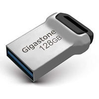 Gigastone Z90 128GB USB 3.1 Flash-Laufwerk, Mini Fit Metall Wasserdicht Kompakt Pen Drive, Zuverlässige Leistung Thumb Drive, USB 2.0 / USB 3.0 Schnittstelle kompatibel