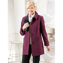 Wolljacke CLASSIC, Damen, Gr. 44, rot (burgund, meliert), 60% Wolle, 30% Polyester, 10% Kaschmir, unifarben, meliert, Langarm, Jacken