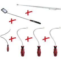 KS Tools Flexibler und Teleskop-Magnethalter und Inspektionsspiegel-Satz, 6-tlg (550.1090)