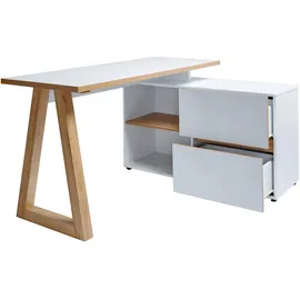 Eckschreibtisch Eiche Weiß