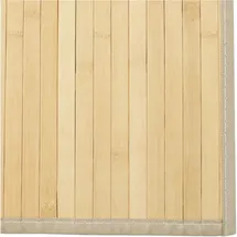 vidaXL Teppich, Rechteckig Hell Natur 100x300 cm Bambus