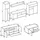komodee Wohnwand TV Orvieto Collection Eiche/Anthrazit 548x187x50 cm,