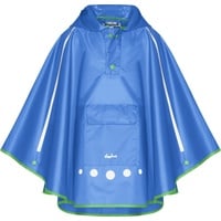 Playshoes Unisex Kinder Regenponcho Faltbar Regenjacke Blau, L