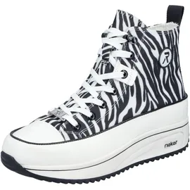 Rieker Plateausneaker Damen Weite Normal Weiß/Schwarz 41
