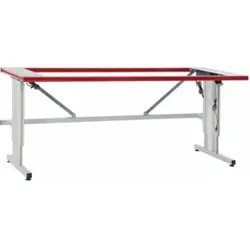Rocholz Tischgestell E SYSTEM FLEX 2000x800x690-1090 mm RAL9006/3003