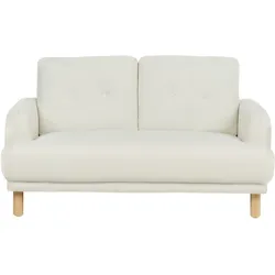 2-Sitzer Sofa Stoff cremeweiß TUVE