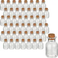 Gouveo 48er Set Gewürzgläser 30 ml rund mit Korken