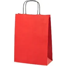 MAILmedia Papiertüte Gewundener Griff 240 x 110 x 330 mm, 8,7 L rot 200 Stück