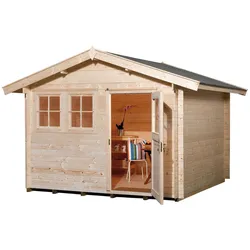 Gartenhaus WEKA "139 Gr.2, 45 mm", beige (naturbelassen), Fußboden im Gartenhaus, ohne Rück- und Seitenwand, ohne Dacheindeckung, Holz, Gartenhäuser