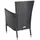 CASARIA Polyrattan Gartenstuhl 4er-Set Schwarz/Creme Stapelbar