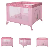Lorelli Laufstall Reiselaufstall Playground, faltbar seitliche Öffnung Matratze Tragetasche rosa