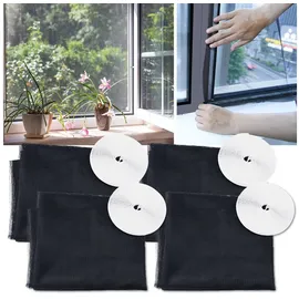 casativo Fliegennetz für Fenster 130 x 150 cm Schwarz