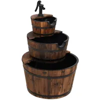 vidaXL Gartenbrunnen mit Pumpe 60x60x94 cm Braun