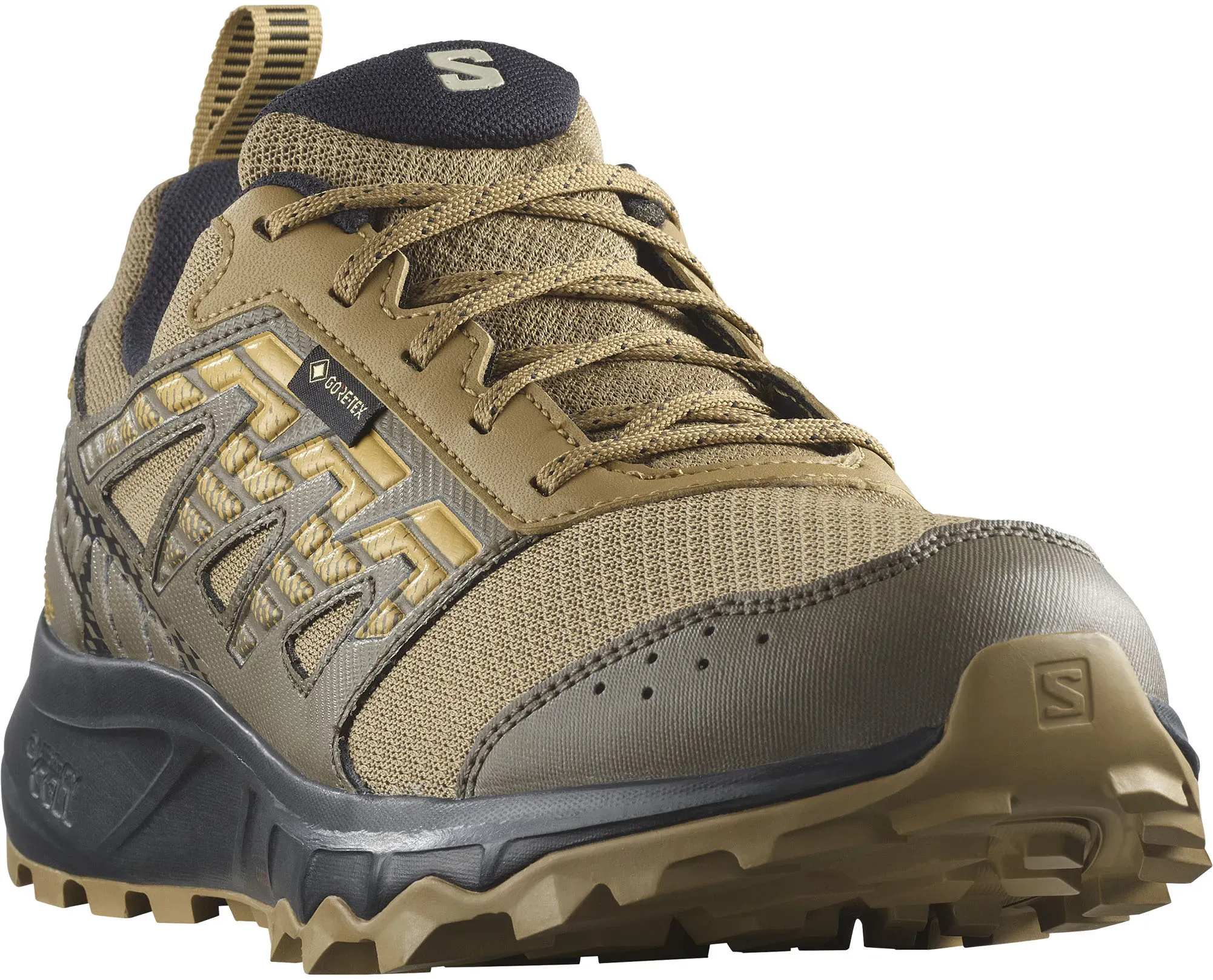 Trailrunningschuh SALOMON "WANDER GORE-TEX", Gr. 41, canteen, Synthetik, Textil, sportlich, Schuhe, wasserdicht