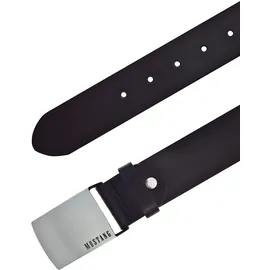 Mustang Koppelgürtel Leder 4 cm schwarz 90