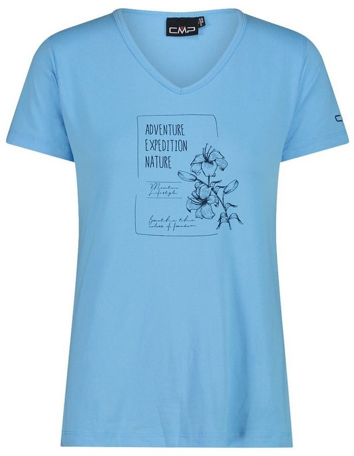 CMP Kurzarmshirt T-Shirt mit Aufdruck blau 38bonvenon
