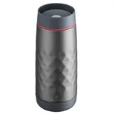 Westmark Viva Thermobecher, 400 ml, Rostfreier Edelstahl/Silikon/Kunststoff, BPA-frei, Anthrazit/Rot, 5280226A