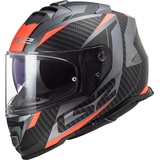 LS2 FF800 Storm II Racer, Matt Titanium Orange, XL