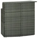 vidaXL Garten-Bartisch Grau 120x55x110 cm Poly Rattan