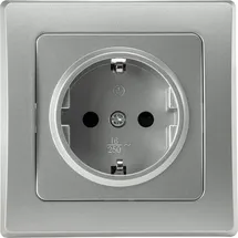 ChiliTec Schuko-Steckdose Unterputz Silber Grau 1 St.