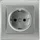 ChiliTec Schuko-Steckdose Unterputz Silber Grau 1 St.