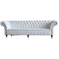JVmoebel Chesterfield-Sofa, Sofa Chesterfield Wohnzimmer Klassisch Design Sofas Couch weiß