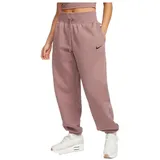 Nike Damen Full Length Pant W NSW Phnx FLC HR OS Pant, Smokey Mauve/Black, XL