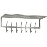 Wohnling Wandgarderobe WL6.448 silber Metall 7 Haken 74,5 x 38,0 cm