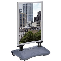 update displays Kundenstopper »WindPro Lite« B1 silver silber, 90x130x63 cm