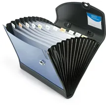 Rapesco Fächermappe mit Griff, 13-Teiliger, A4+, Blau