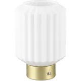 Trio Reality Leuchten LED Akku Tischleuchte LORD mit Glas Weiß,