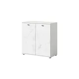 xonox Kommode Stone 86 x 88 x 41 cm Weiß