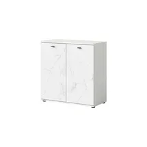 xonox Kommode Stone 86 x 88 x 41 cm Weiß