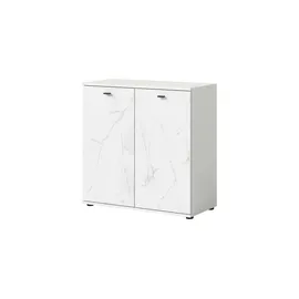 xonox Kommode Stone 86 x 88 x 41 cm Weiß