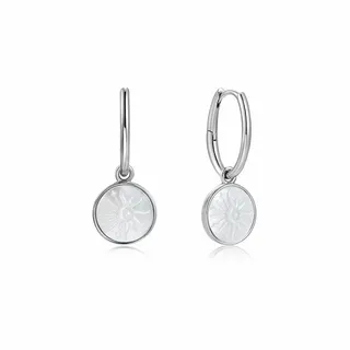 ANIA HAIE - SUNBEAM EMBLEM HUGGIE HOOP EARRINGS - silber