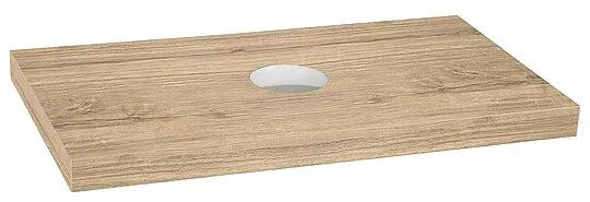 Konsole Blata Asteiche, mit Bohrung, mit Halterung, 900 x 56 x 510 mm - 93 158 77