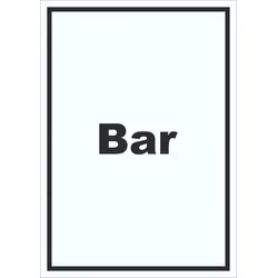 Bar Schild mit Text Pub Kneipe hochkant A0 (841x1189mm)