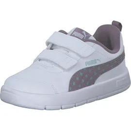 Puma Courtflex V3 Dotty V Inf Sneaker Weiß/Plum Jam 26