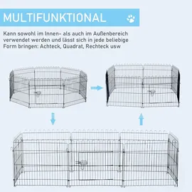 PawHut Welpenauslauf Freilaufgehege 71x61 cm Schwarz
