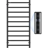 Vevor Handtuchwärmer mit 10 Stangen, wandmontierter beheizter Handtuchhalter für Badezimmer, IPX5 wasserdichter Handtuchheizkörper mit Timer und LED-Anzeige, Handtuchheizung mit 5 einstellbaren - Schwarz