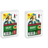 2x Skat-Karten Deutsches Blatt 32 Blatt - Altenburger, Reisespiel